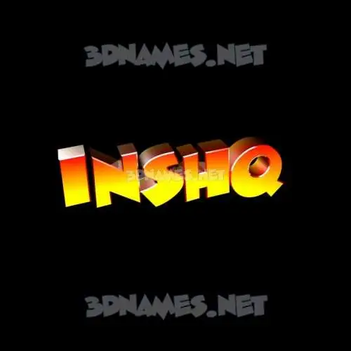 inshq in Black Background style - 3D name wallpaper