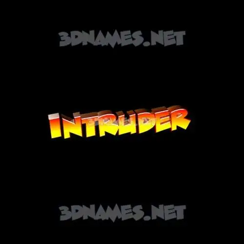intruder in Black Background style - 3D name wallpaper intruder in Black Background style - 3D name wallpaper