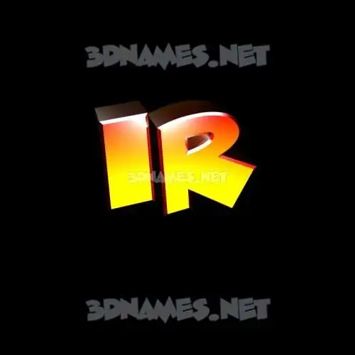 ir in Black Background style - 3D name wallpaper