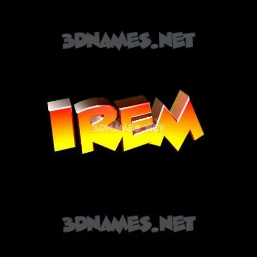 irem in Black Background style - 3D name wallpaper