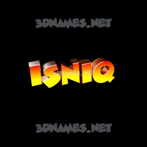 isniq in Black Background style - 3D name wallpaper isniq in Black Background style - 3D name wallpaper