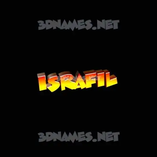 israfil in Black Background style - 3D name wallpaper