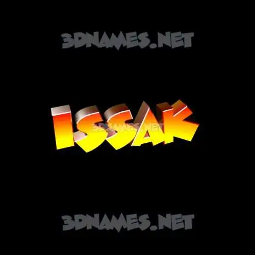 issak in Black Background style - 3D name wallpaper