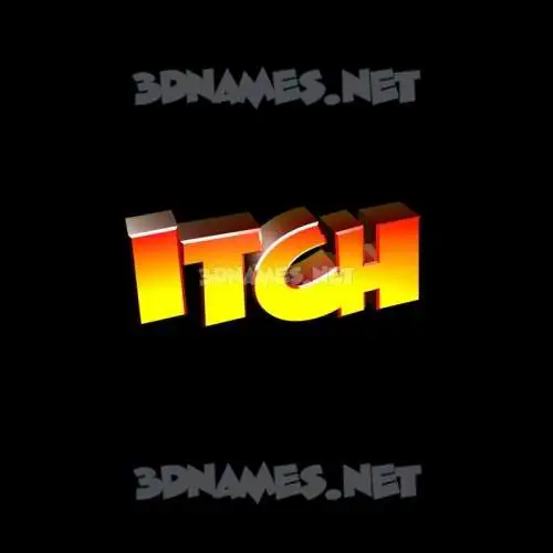 itch in Black Background style - 3D name wallpaper