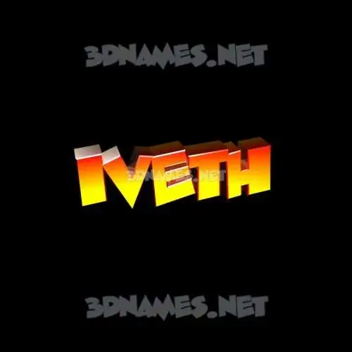 iveth in Black Background style - 3D name wallpaper