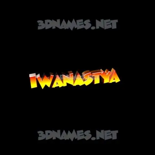 iwanastya in Black Background style - 3D name wallpaper