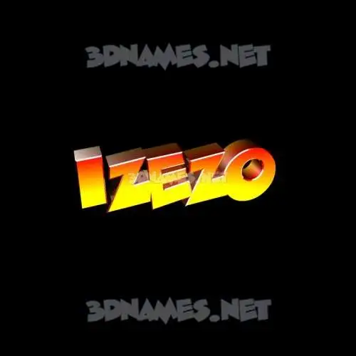 izezo in Black Background style - 3D name wallpaper