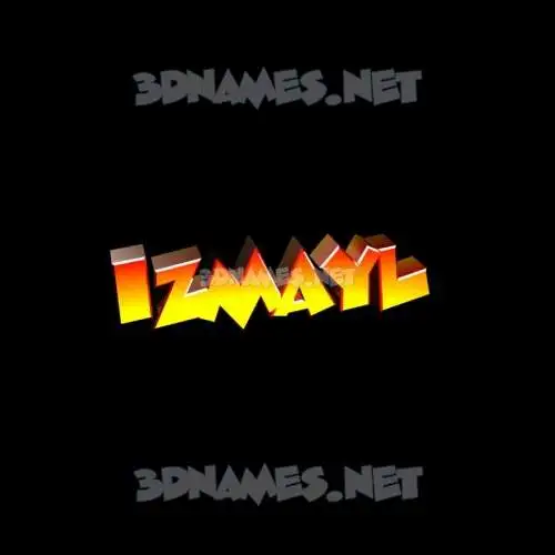 izmayl in Black Background style - 3D name wallpaper