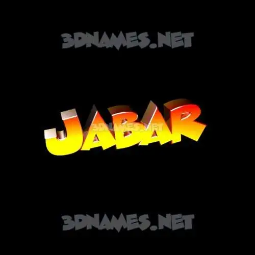 jabar in Black Background style - 3D name wallpaper