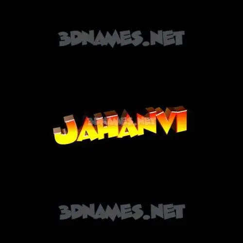 jahanvi in Black Background style - 3D name wallpaper