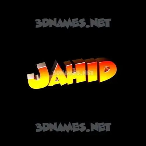 jahid in Black Background style - 3D name wallpaper