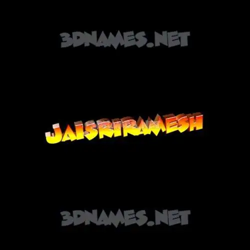 jaisriramesh in Black Background style - 3D name wallpaper