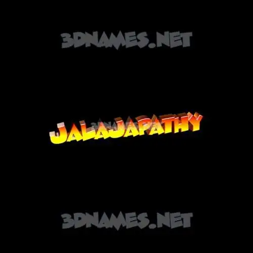 jalajapathy in Black Background style - 3D name wallpaper