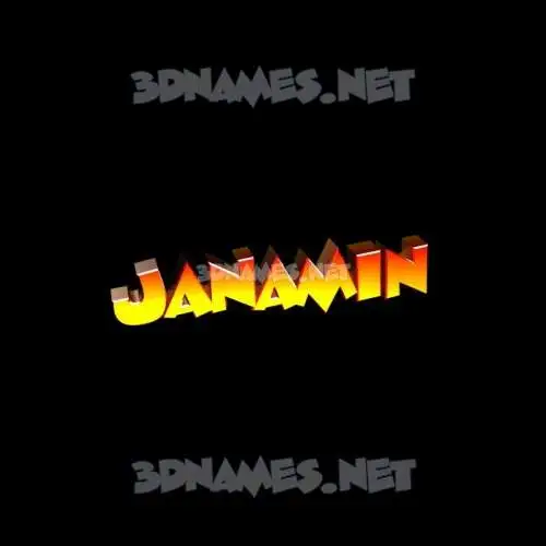 janamin in Black Background style - 3D name wallpaper