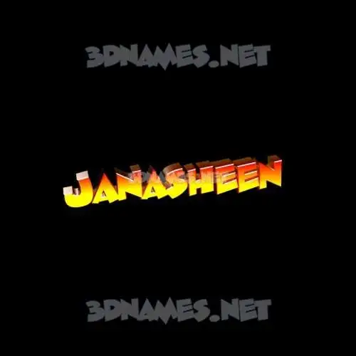 janasheen in Black Background style - 3D name wallpaper