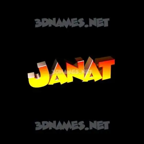 janat in Black Background style - 3D name wallpaper janat in Black Background style - 3D name wallpaper