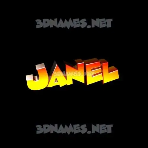 janel in Black Background style - 3D name wallpaper
