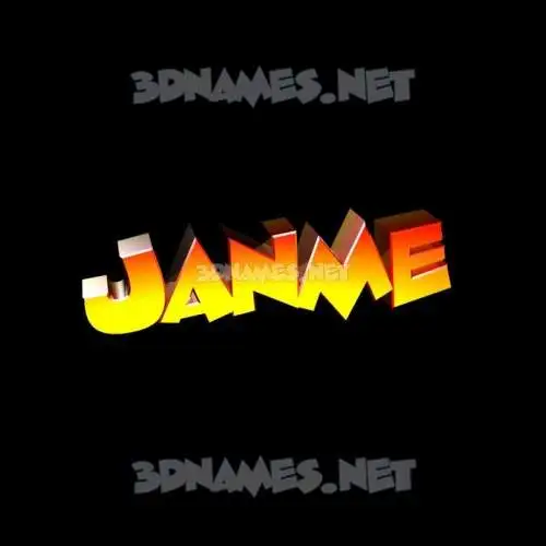 janme in Black Background style - 3D name wallpaper