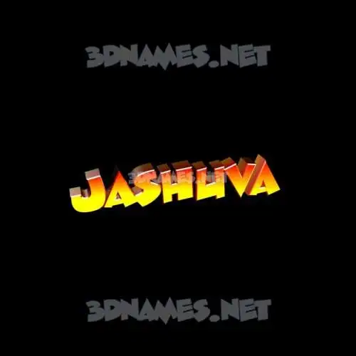 jashuva in Black Background style - 3D name wallpaper