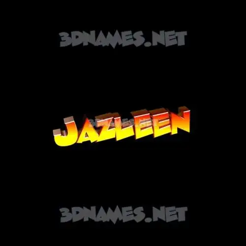 jazleen in Black Background style - 3D name wallpaper