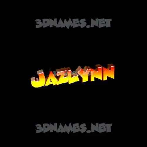 jazlynn in Black Background style - 3D name wallpaper