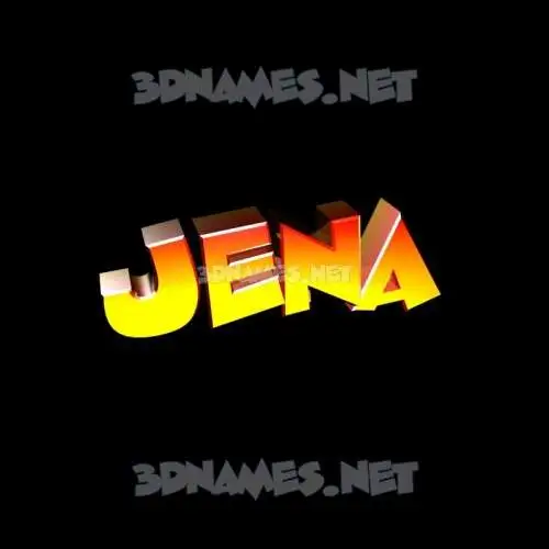 jena in Black Background style - 3D name wallpaper