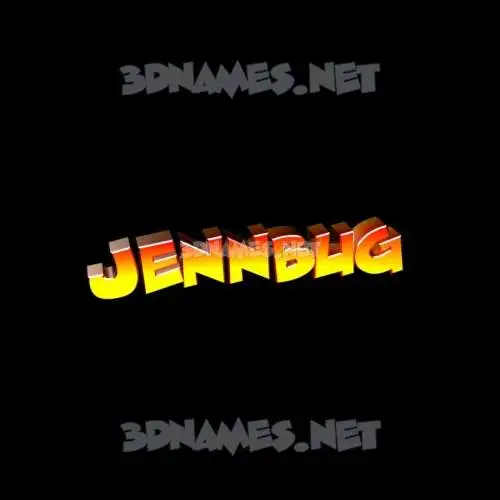 jennbug in Black Background style - 3D name wallpaper