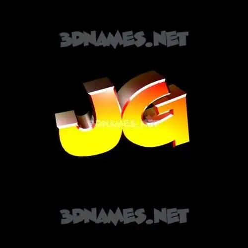 jg in Black Background style - 3D name wallpaper