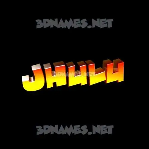 jhulu in Black Background style - 3D name wallpaper