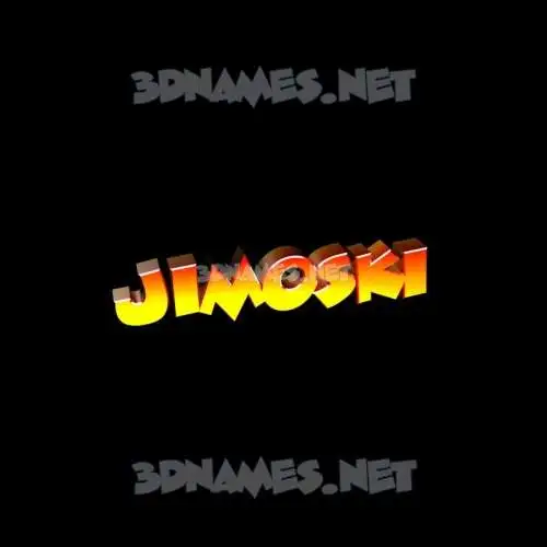 jimoski in Black Background style - 3D name wallpaper