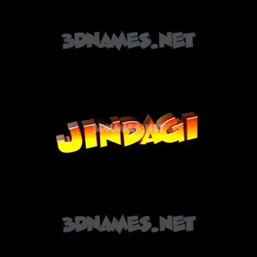 jindagi in Black Background style - 3D name wallpaper