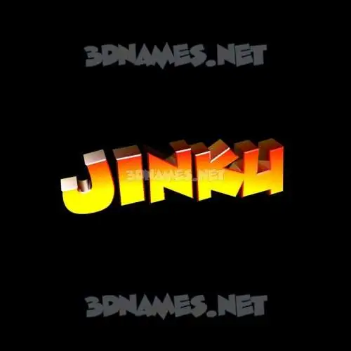 jinku in Black Background style - 3D name wallpaper