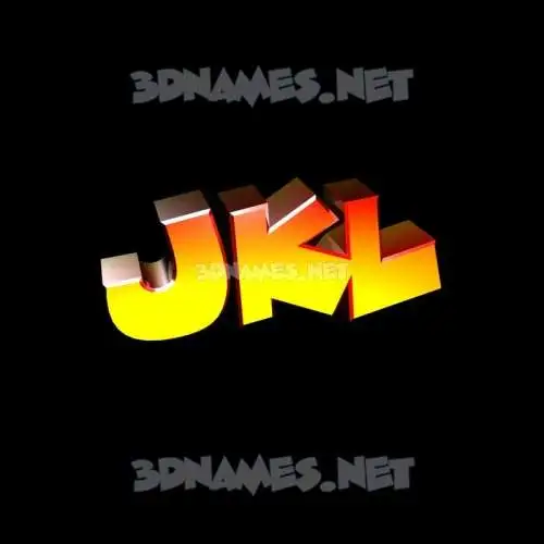 jkl in Black Background style - 3D name wallpaper