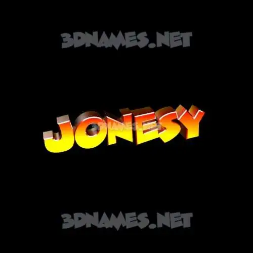 jonesy in Black Background style - 3D name wallpaper