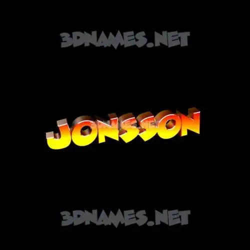 jonsson in Black Background style - 3D name wallpaper