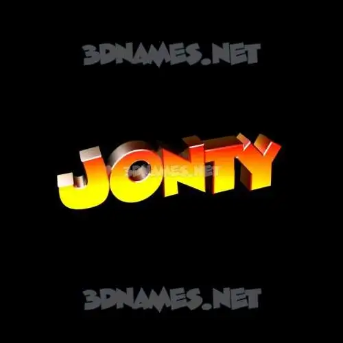 jonty in Black Background style - 3D name wallpaper