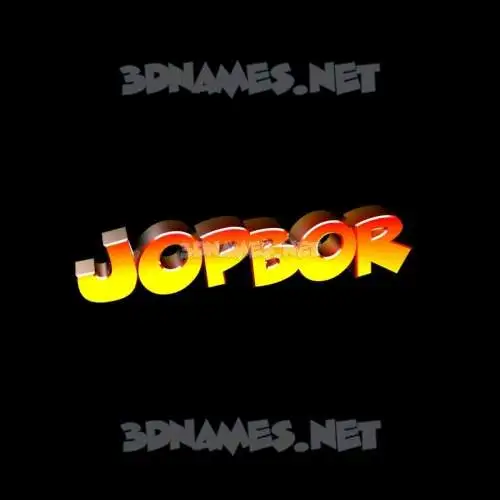 jopbor in Black Background style - 3D name wallpaper