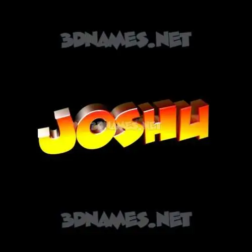 joshu in Black Background style - 3D name wallpaper
