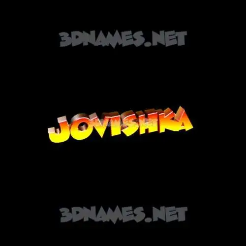jovishka in Black Background style - 3D name wallpaper
