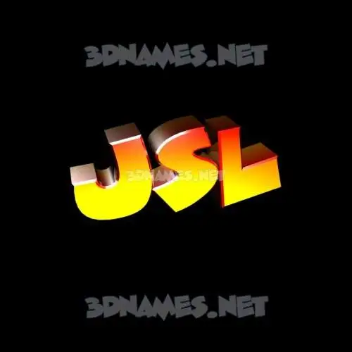 jsl in Black Background style - 3D name wallpaper