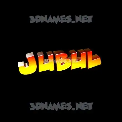 jubul in Black Background style - 3D name wallpaper