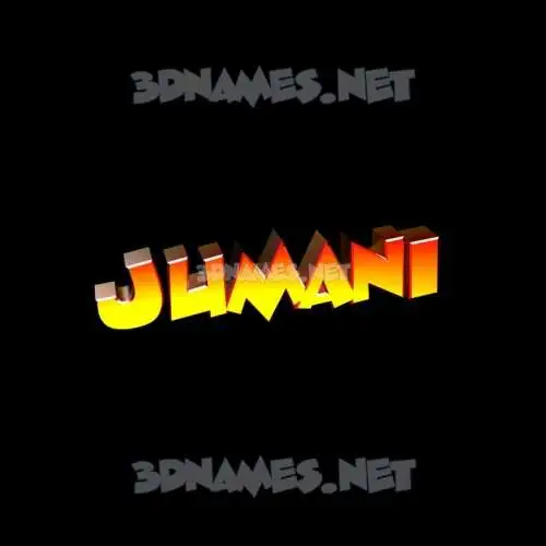 jumani in Black Background style - 3D name wallpaper