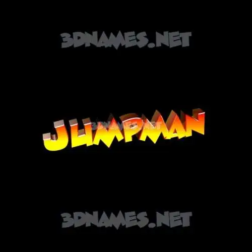 jumpman in Black Background style - 3D name wallpaper