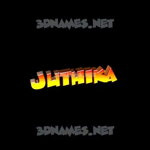 juthika in Black Background style - 3D name wallpaper