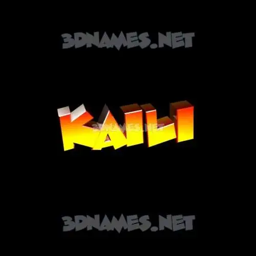 kaili in Black Background style - 3D name wallpaper