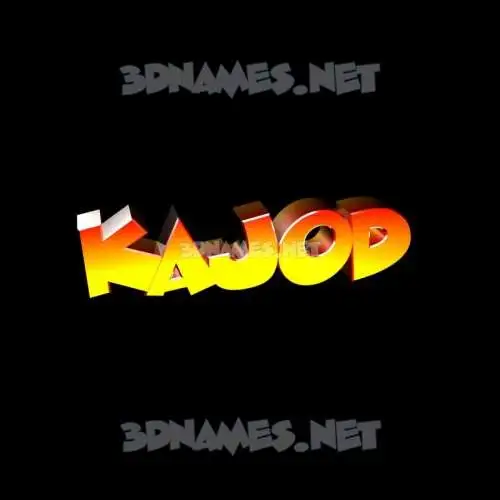 kajod in Black Background style - 3D name wallpaper