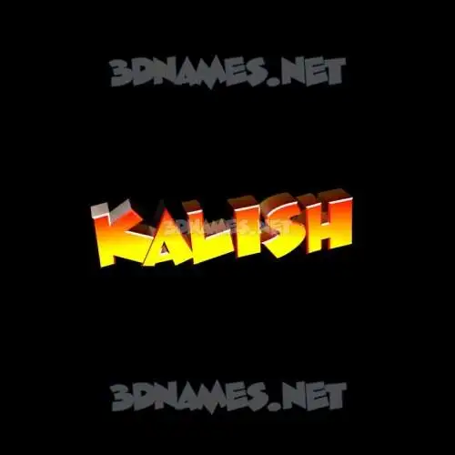 kalish in Black Background style - 3D name wallpaper