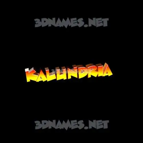 kalundria in Black Background style - 3D name wallpaper