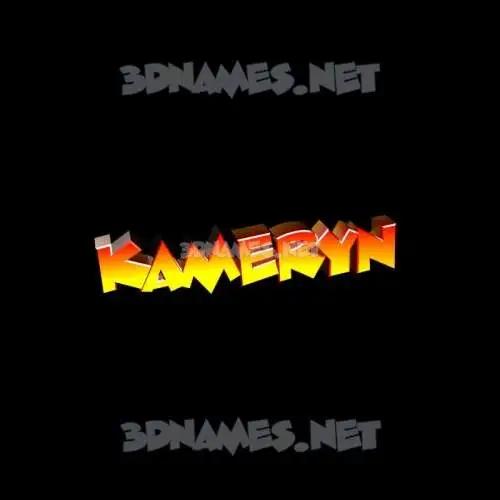 kameryn in Black Background style - 3D name wallpaper
