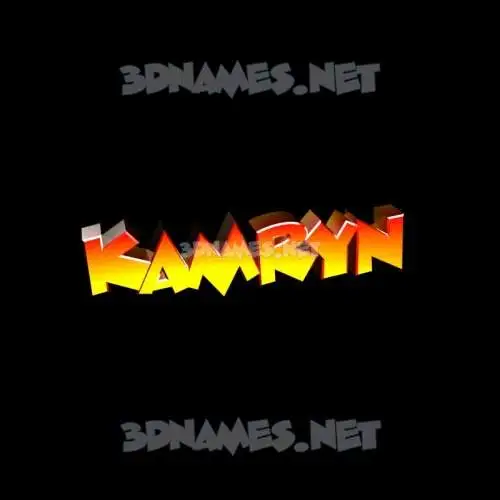 kamryn in Black Background style - 3D name wallpaper